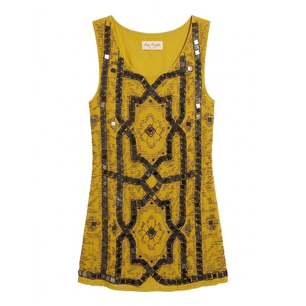 Free People Beaded Dress Size 10 Boho Formal Statement Party Event Night Out